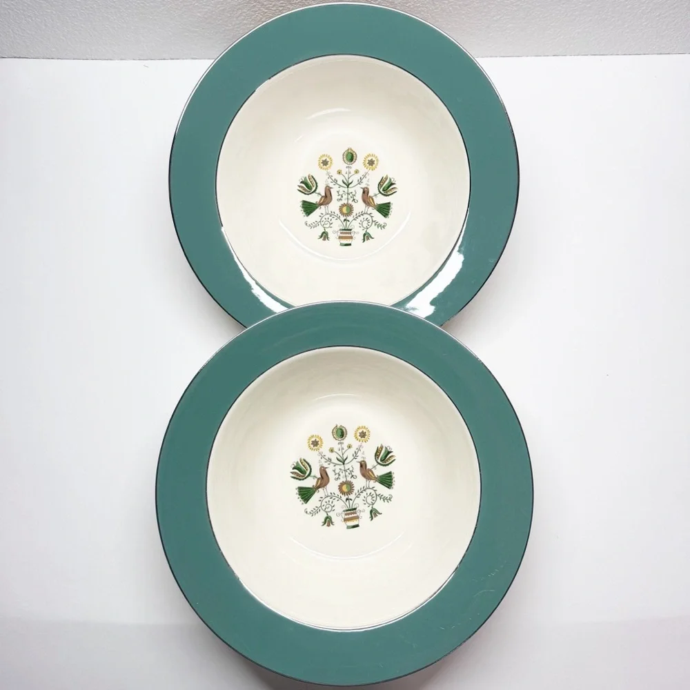 Vintage Homer Laughlin Cavalier Eggshell Persian Garden Serving Bowls K57N5 CV28